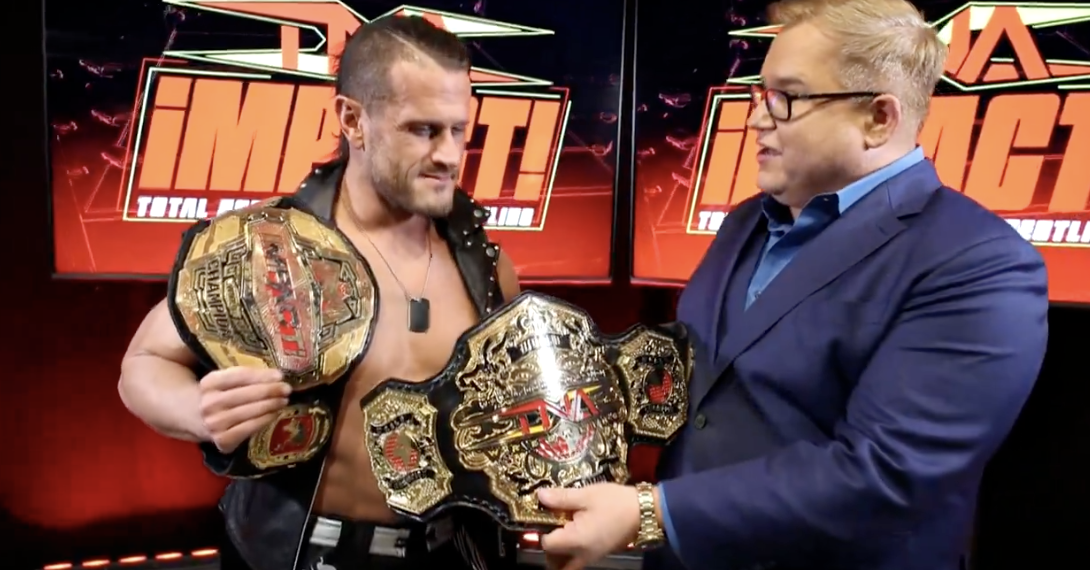Alex Shelley Receives Brand New TNA World Heavyweight Championship Belt